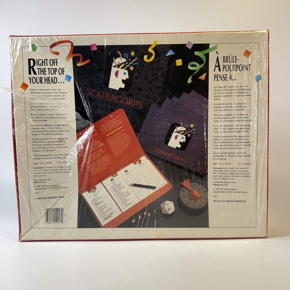 Vintage 1997 The Game of‎ Scattergories - Le Jeu Scattergories Bilingual French - Picture 2 of 13